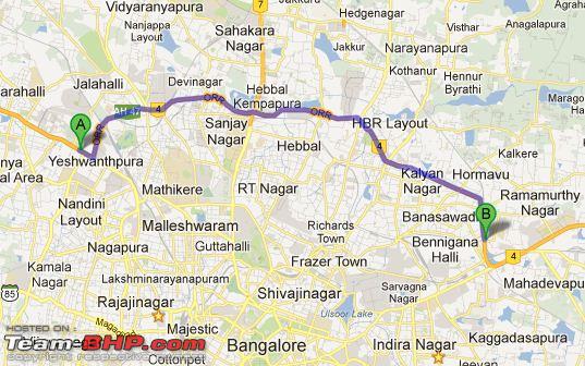 Pune Bangalore Road Map Route Details for Pune   Bangalore   Team BHP