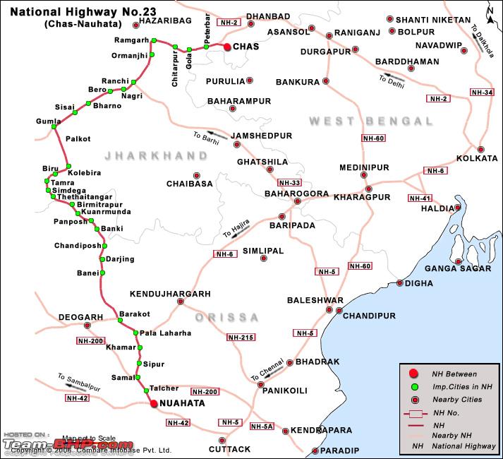 Nh 5 Route Map Route Query - Kolkata To Daltongunj - Team-Bhp