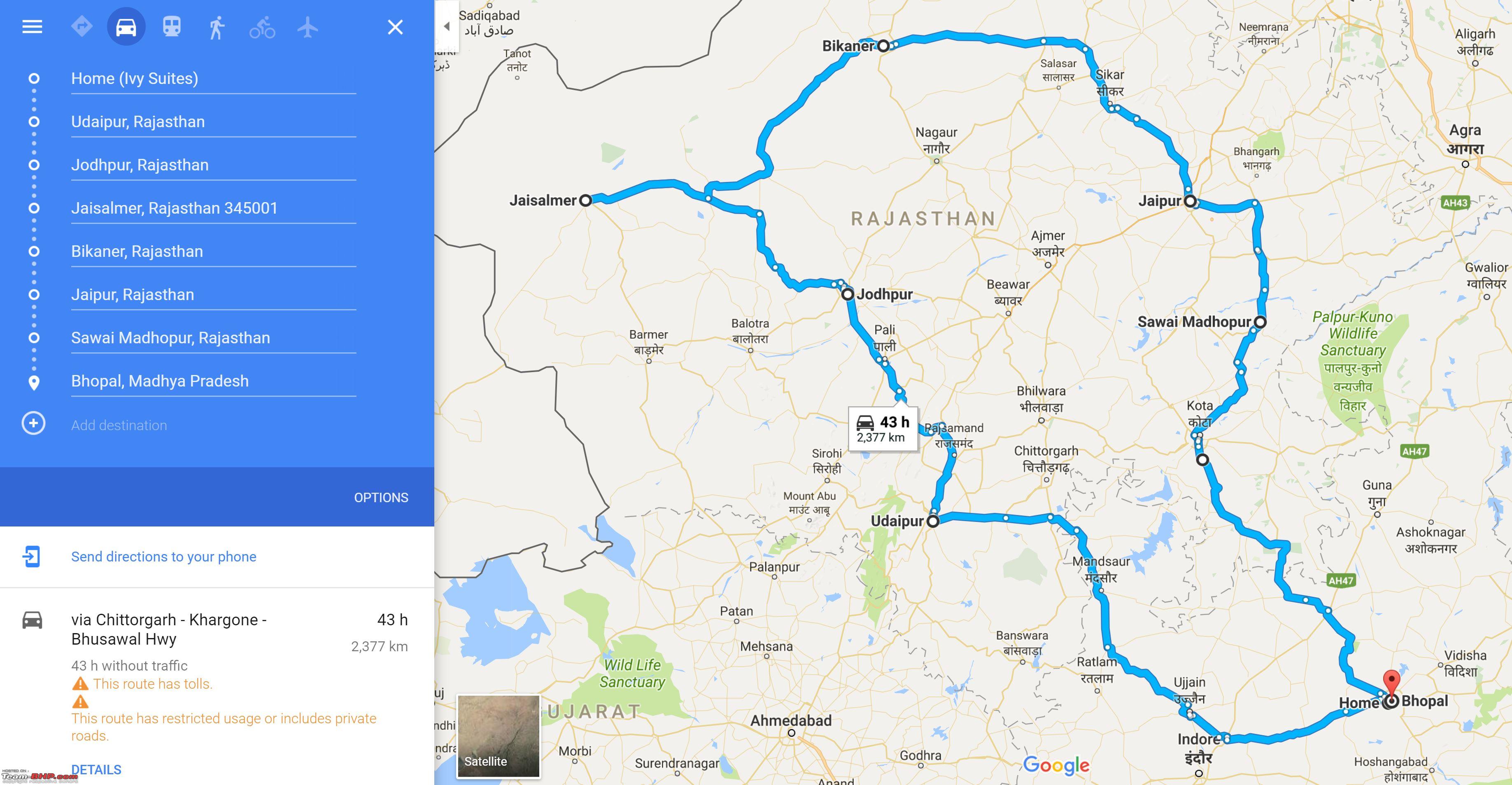 Distance From Ahmedabad To Rajasthan Rajasthan Road Trip : Queries - Page 21 - Team-Bhp