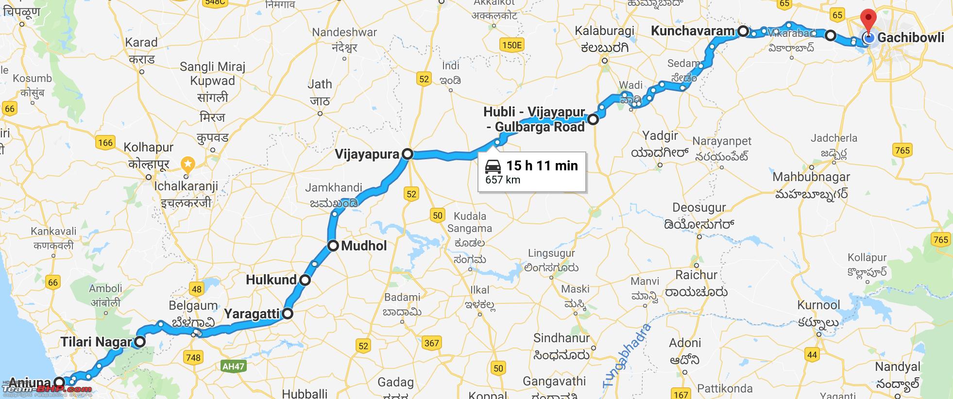 Solapur To Bangalore Distance By Road Hyderabad - Goa : Route Queries - Page 70 - Team-Bhp