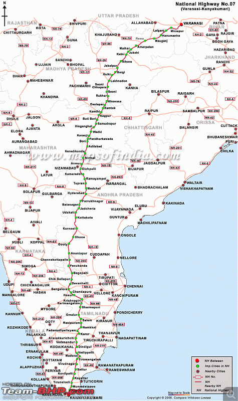 Route : Jaunpur to Hyderabad - Team-BHP