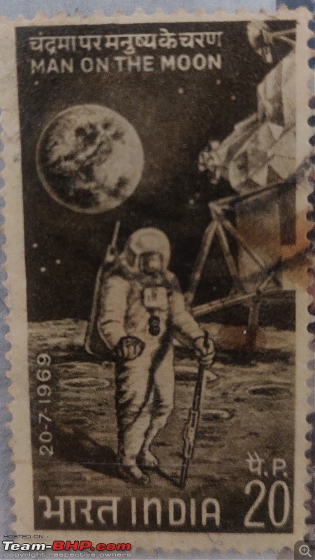 Philately (stamp collections) - A hobby lost in the age of e-mails & instant messaging-india-man-moon.jpg