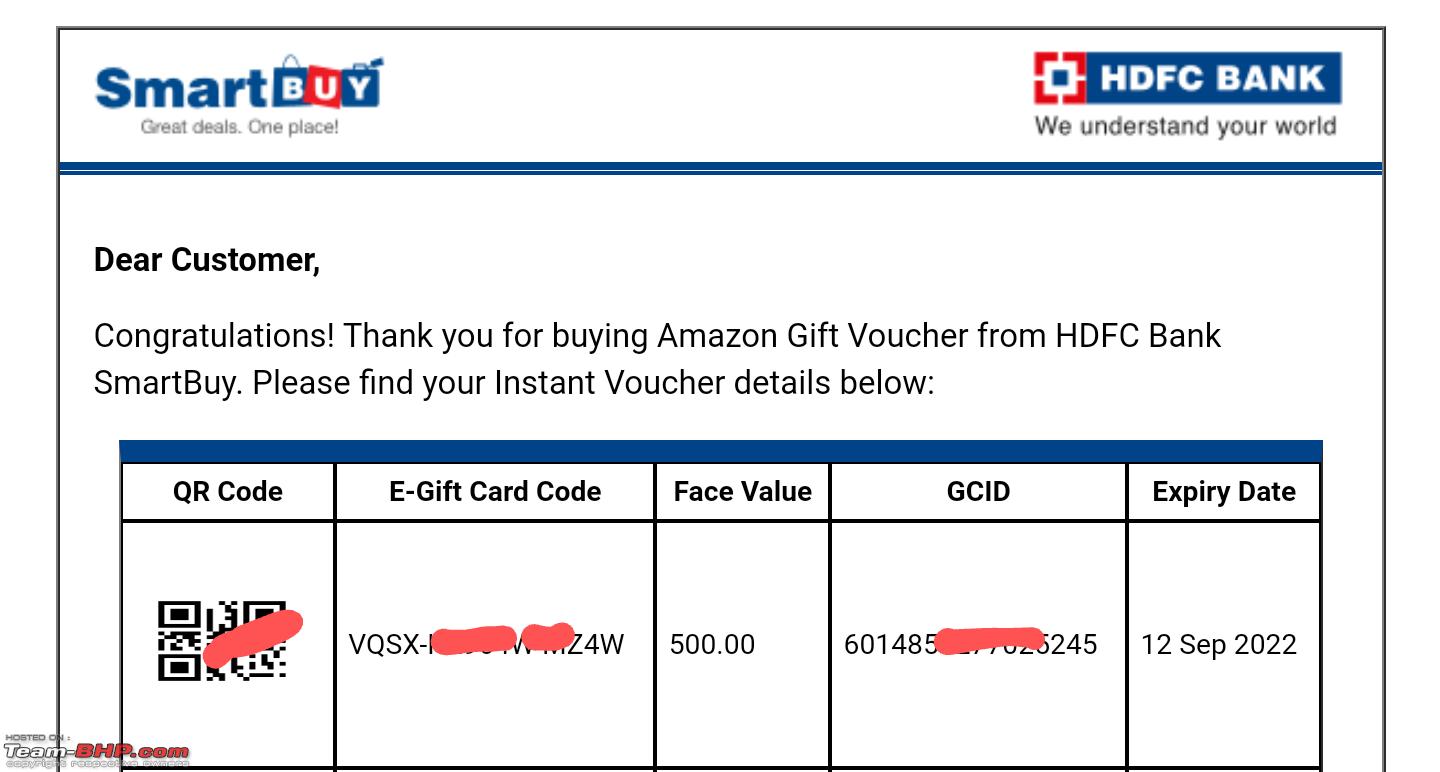 HDFC Bank Credit Cards Welcome Offer: Get Gift Vouchers With Combined Value  of Up To Rs. 4,500