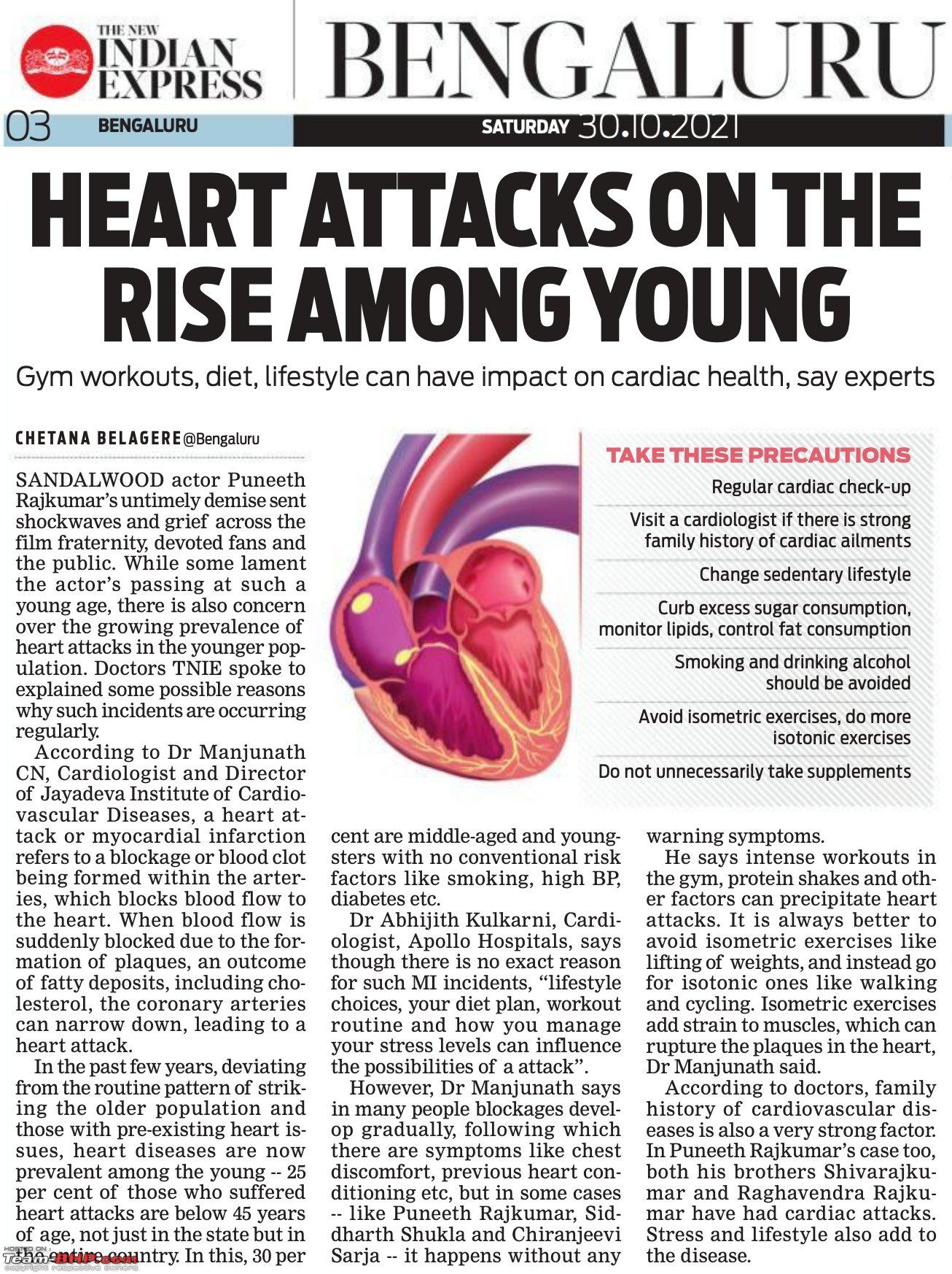 Severe heart attack causing sudden death affects 96,150 people in Karnataka  every year