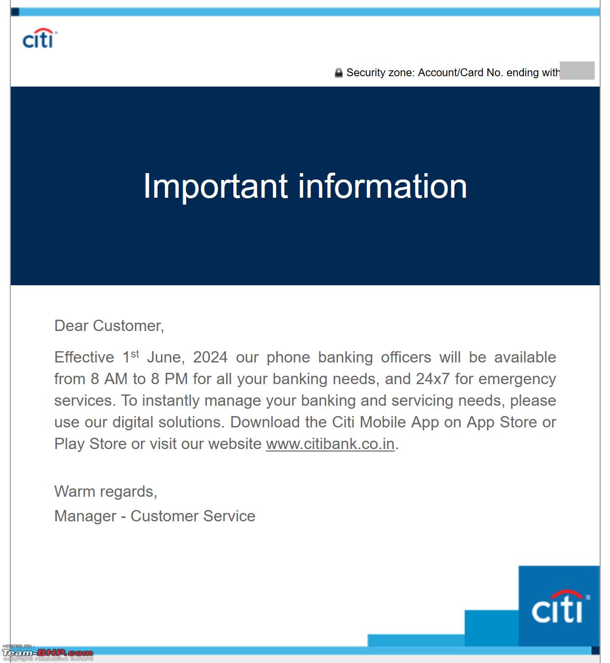 Citibank's exit from India - Page 8 - Team-BHP