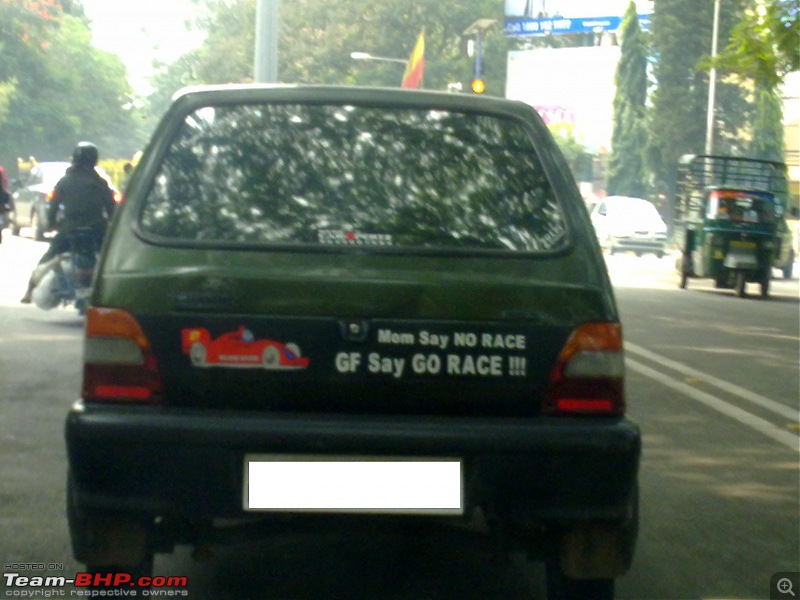 Pics of Weird, Wacky & Funny stickers / badges on cars / bikes-10102011035.jpg