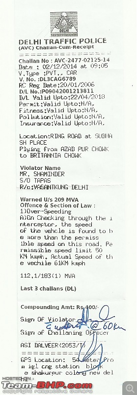 Speed limits are... what Delhi Traffic Police personnel say (not what's published)-challan-receipt-02122014.jpg