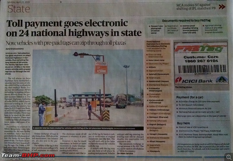 Government launches 'FASTag' - Electronic Toll Collection-fastagdh.jpg