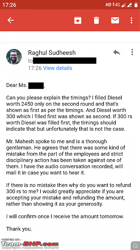My experience with Petrol Pump Fraud - And the silver lining-screenshot_20181230172631.png