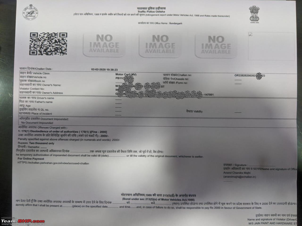 Echallan issued against my car on the MumbaiPune Expressway TeamBHP