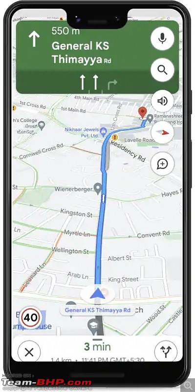 Google Maps now displays speed limits in India - Team-BHP