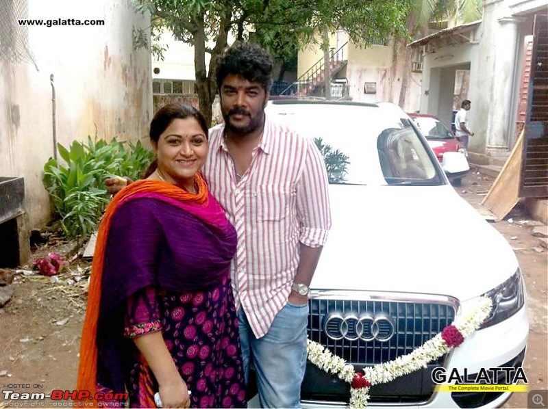 South Indian Movie stars and their cars-kushboogiftsanauditosundarc1.jpg