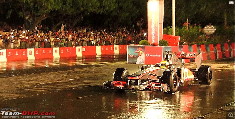 Lewis Hamilton drives the McLaren Mercedes MP4-27 at BKC, Mumbai. Report on Page 3-c-5.jpg