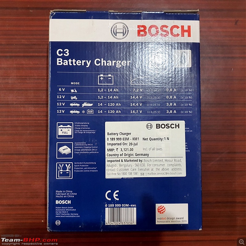 0 189 999 03M Bosch C3 battery charger