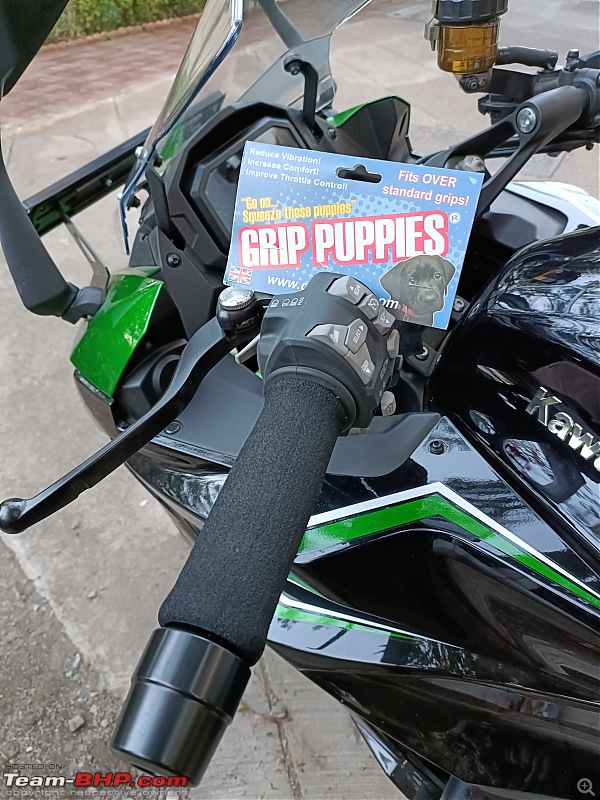 Kawasaki Ninja 1000SX Ownership Review | Touring 2-up on my dream machine-grip-puppies.jpg