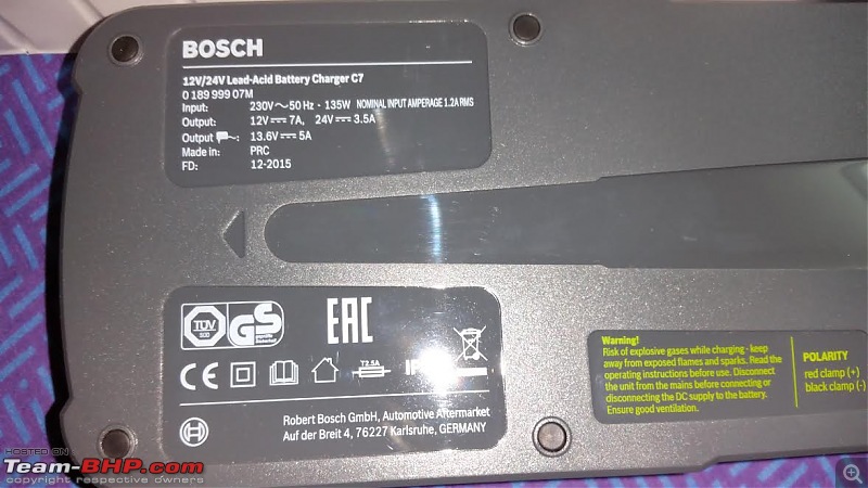 Team BHP Ownership Review Bosch C7 Battery Charger