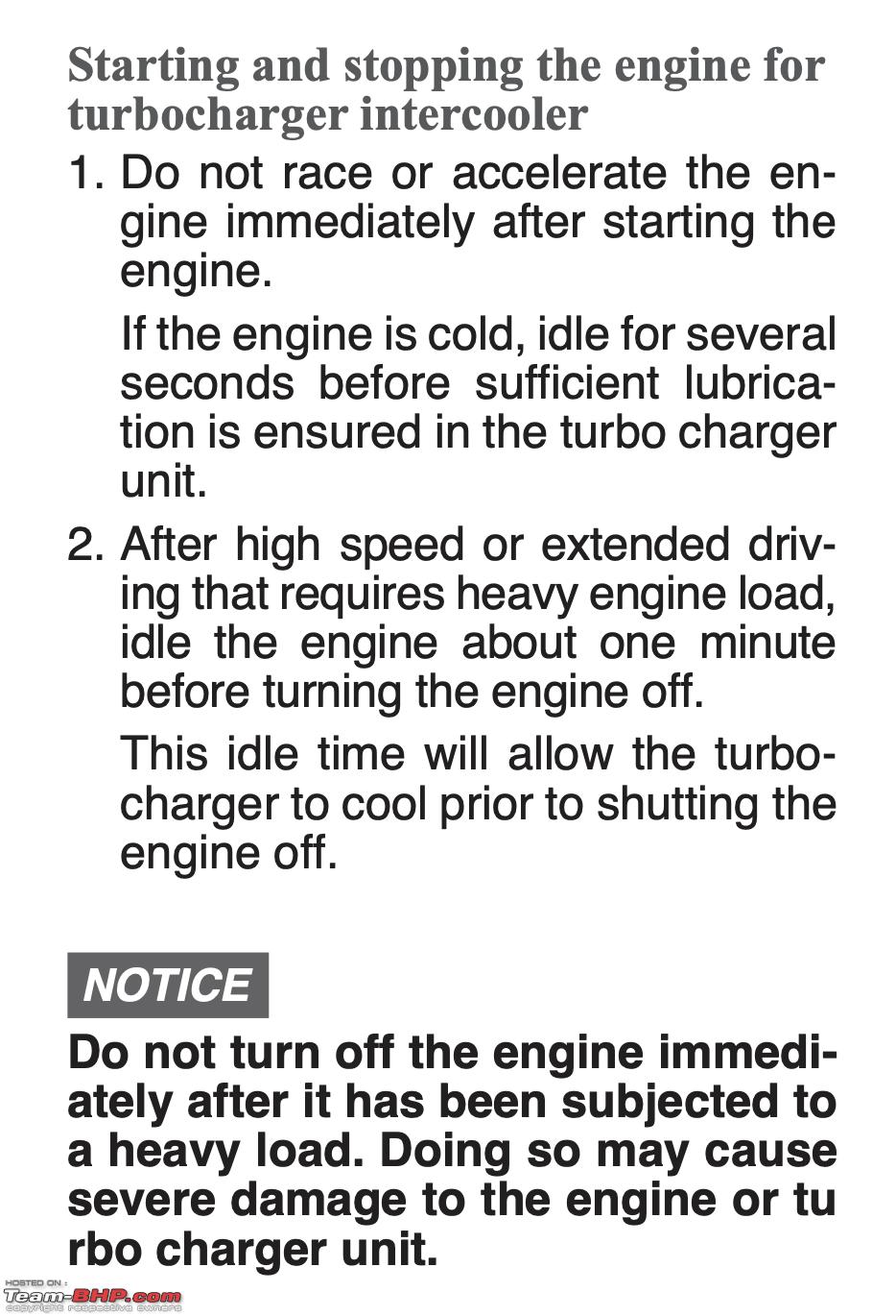 Turbocharged engines and the idling start / stop system - Page 3 - Team-BHP