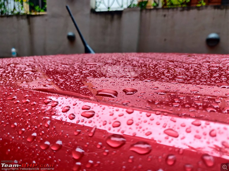 Review: Driving home our Sunset Red VW Polo Highline+ TSI Automatic-antenna-water-beading.jpg