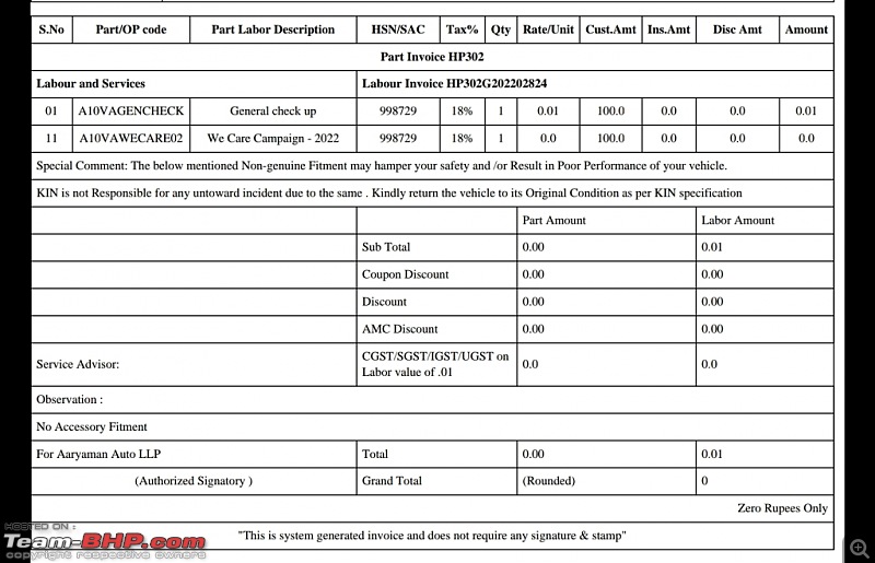 Kia Carens 1.4L Petrol Manual | Ownership Review | 20,000 kms up!-invoice.jpg