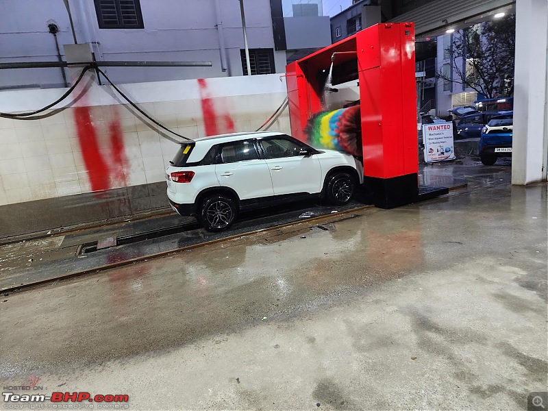 My White Knight  Maruti Suzuki Vitara Brezza, the obsession! EDIT: 51,000 km up-car-wash-process.jpg
