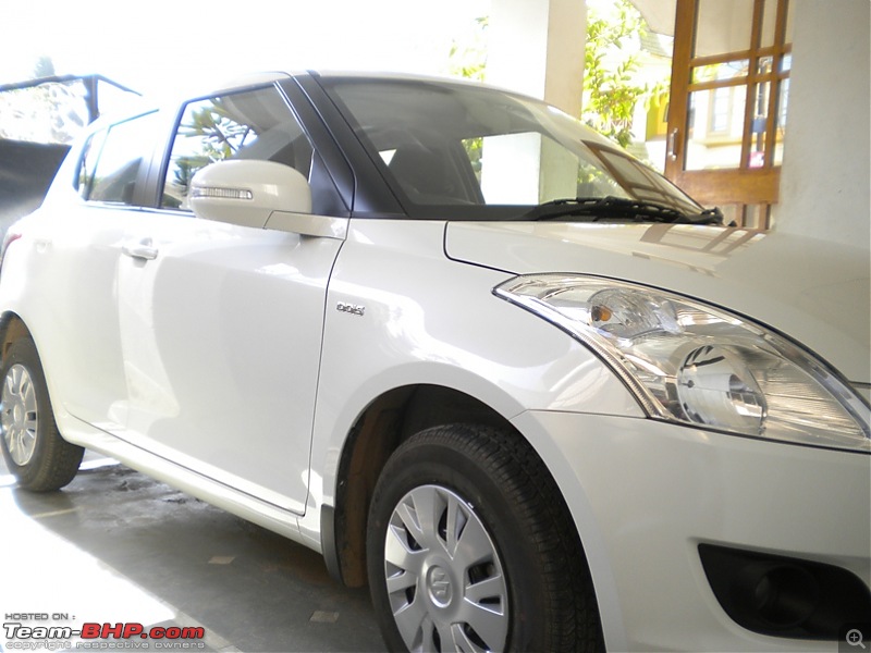 White Pearl - My 2011 Maruti Swift-side.jpg