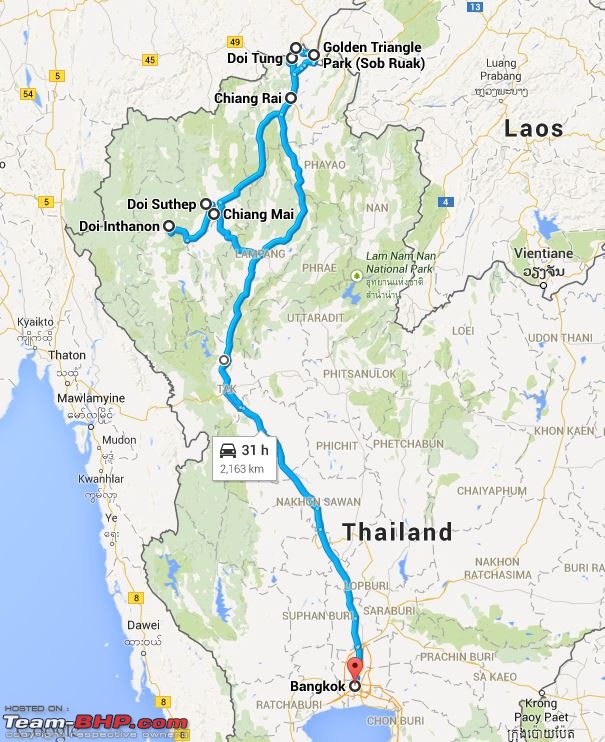 The Thailand Chronicles: 7 day road-trip to North Thailand-route.jpg