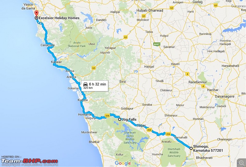 Bangalore To Gokarna Via Shimoga Route Map Go..goa..gone! Road Trip From Bangalore -> Shimoga -> Goa - Team-Bhp