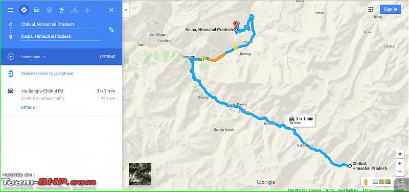 Unforgettable Himachal: Chandigarh - Rampur - Sarahan - Chitkul - Kalpa - Nako in a Maruti 800-route-map-2-day-3.png
