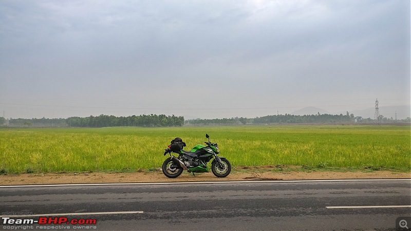 Chennai - Goa on a Kawasaki Z250-shimoga-fields.jpg