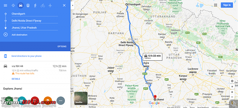 Nagpur To Delhi Road Route Map A Road-Trip And A Wedding! Memoir Of A 3800 Km Drive - Chandigarh - Delhi -  Nagpur - Hyderabad - Team-Bhp