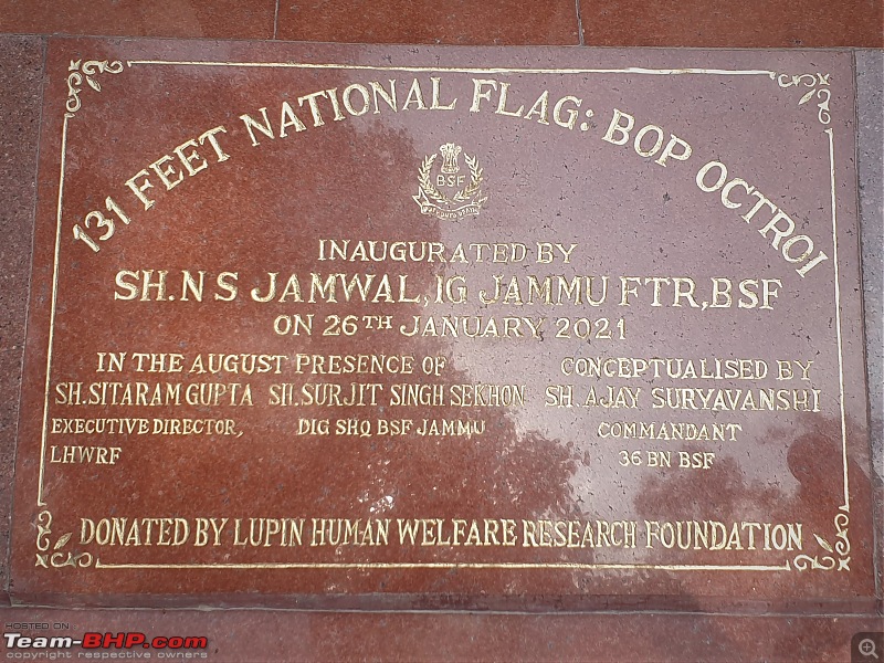 Suchetgarh Border Outpost (J&K); where a Banyan tree marks the International border-plaque.jpg