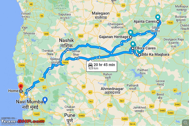 Solo drive to Ajanta-Ellora Caves in a Jeep Compass-routemap.jpg