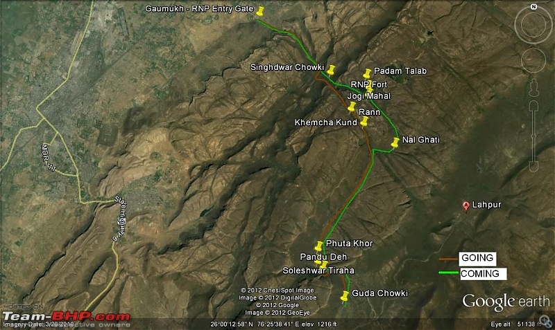 One Lucky Sunday At Ranthambhore- 24/03/12 Trip Report!!-route2.jpg