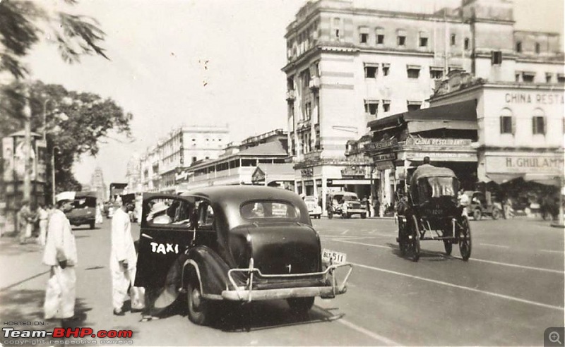 Nostalgic automotive pictures including our family's cars-hailing-taxi-chowringhee-road-1946.jpg