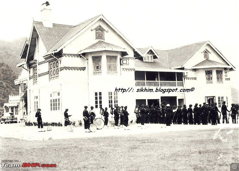 Nostalgic automotive pictures including our family's cars-sikkim-roal-palace-sikkim-police-band.jpg