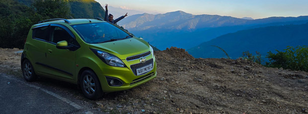 Mountains of Chakrata in a Chevy