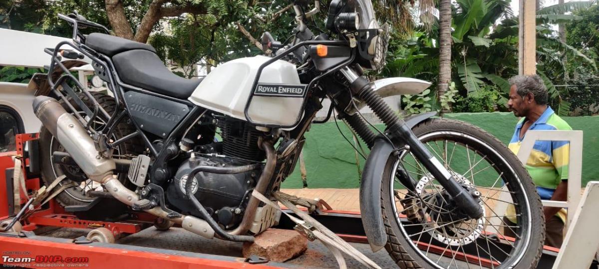 2018 Himalayan chassis snaps damaged parts replaced for free