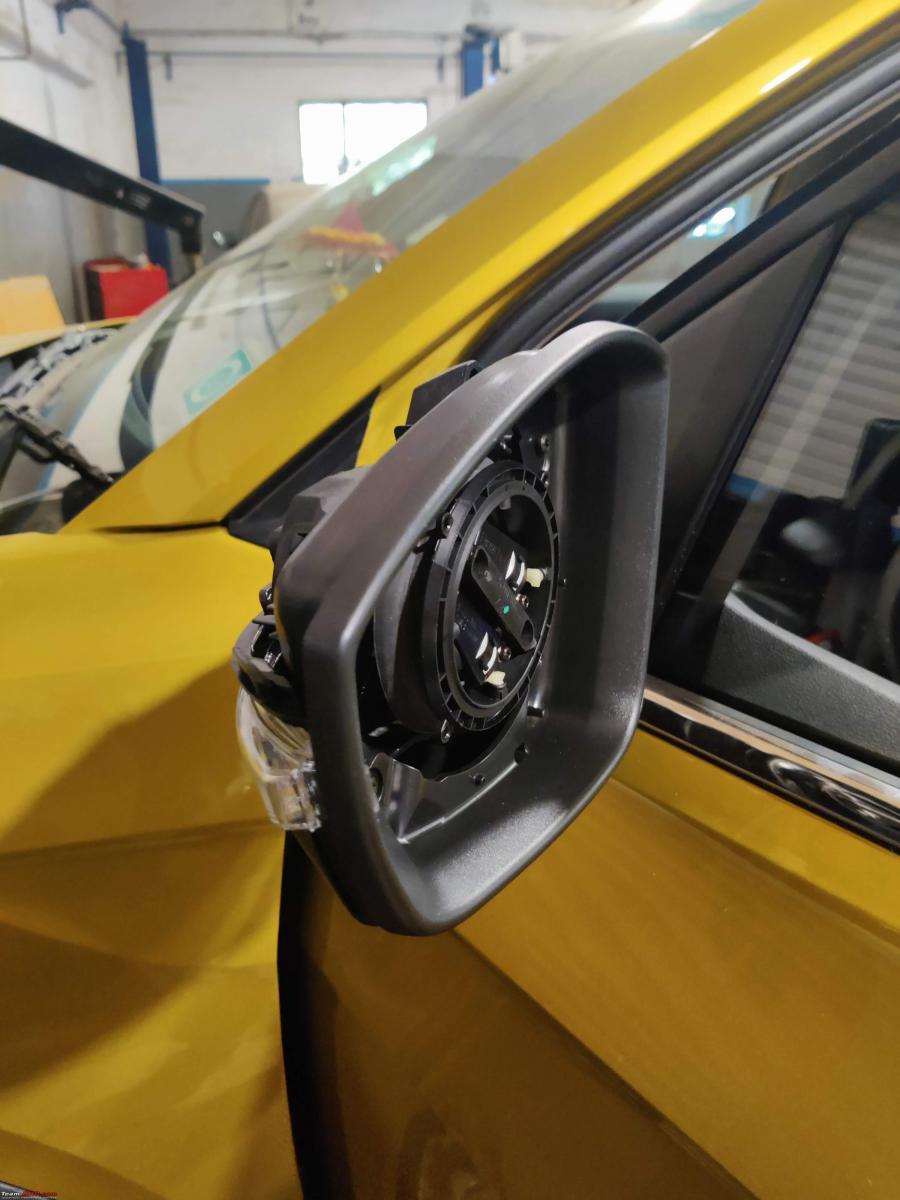 Got auto folding mirrors retrofitted on my Volkswagen Taigun Topline MT |  Team-BHP
