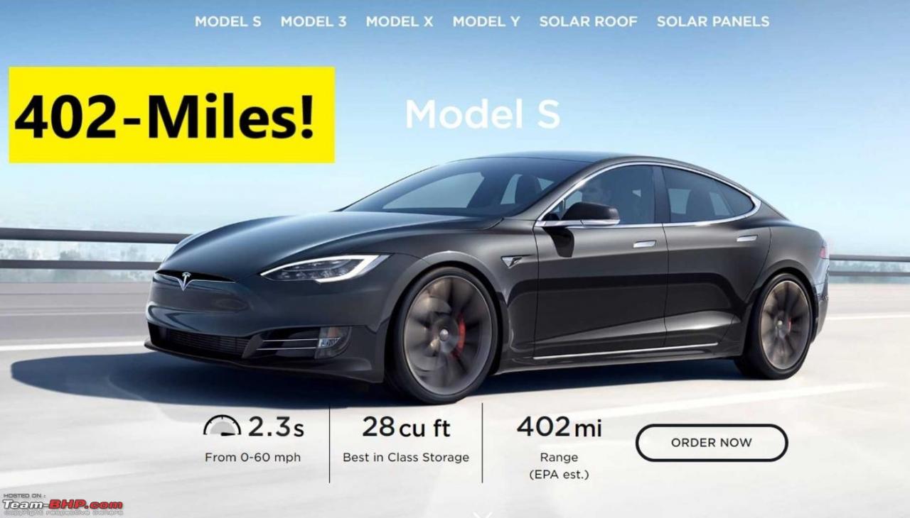 Tesla shop p85 range