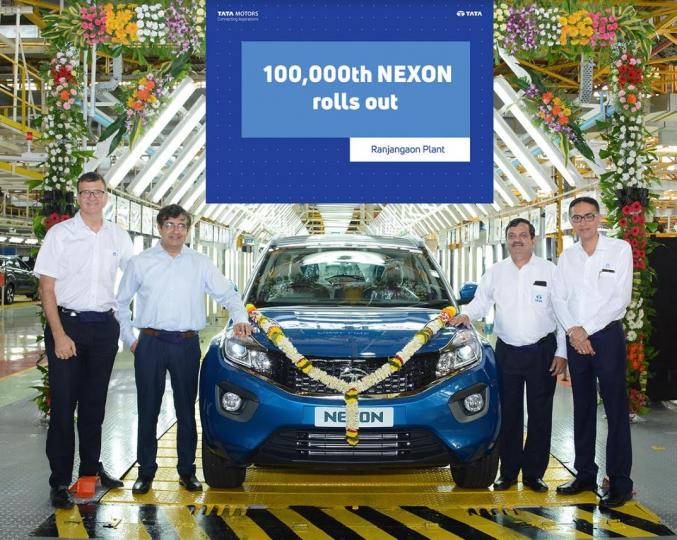 1,00,000th Tata Nexon rolls out of Tata's Ranjangaon plant 