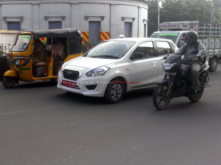 Team-BHP reader scoops Datsun Go hatchback testing in India 