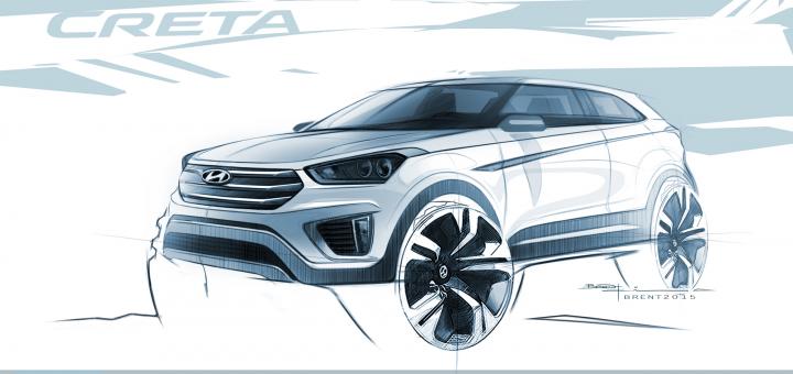 Hyundai reveals design renderings of Creta 