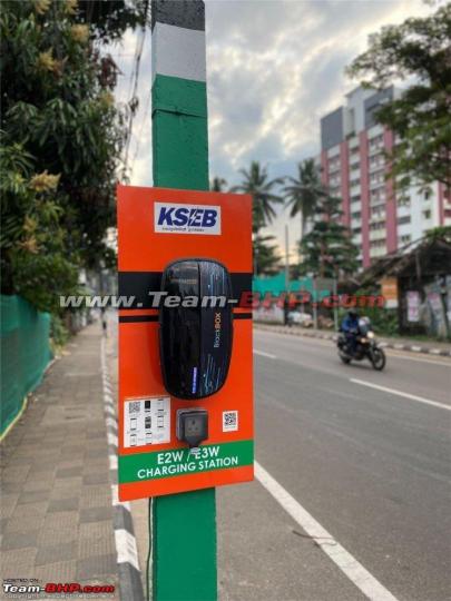 EV charging points set up on electric poles in Kerala 