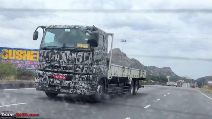 Scoop: BharatBenz testing Fuso Super Great truck in India 