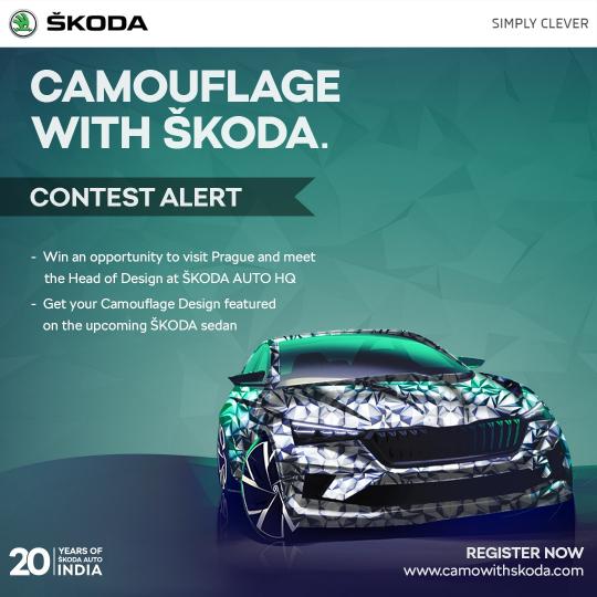 Help Skoda design a camouflage for its new mid-size sedan 