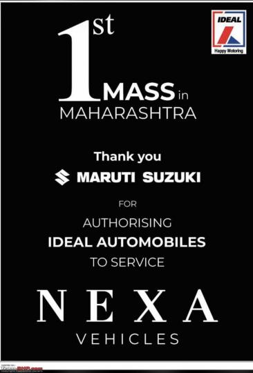 Maruti Authorised Service Centres can now service Nexa cars 