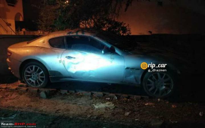 Maserati GranTurismo abandoned in Bangalore 