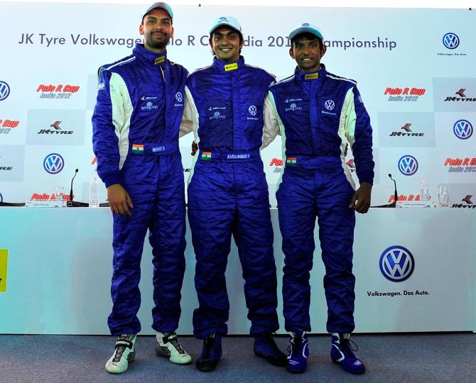 Hede wins action-packed opening race of VW Polo R Cup 2012 | Team-BHP