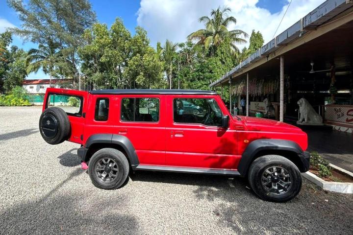 My wife gifts me a red Maruti Jimny on my birthday and we both love it! 