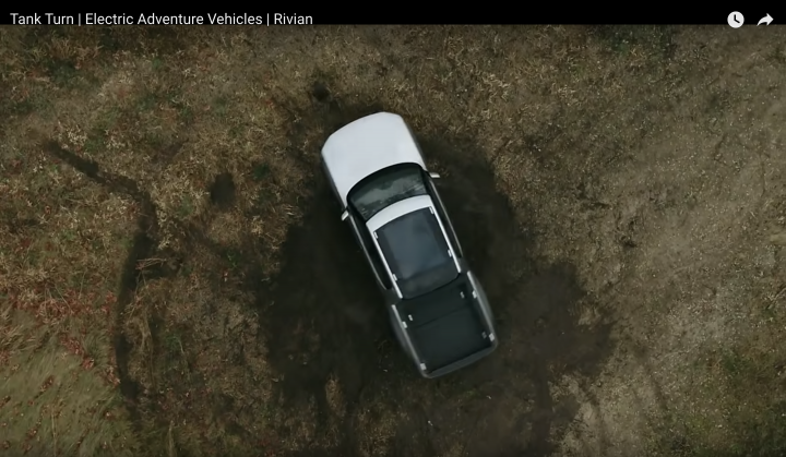 Rivian R1T spins around own axis; has no turning radius 